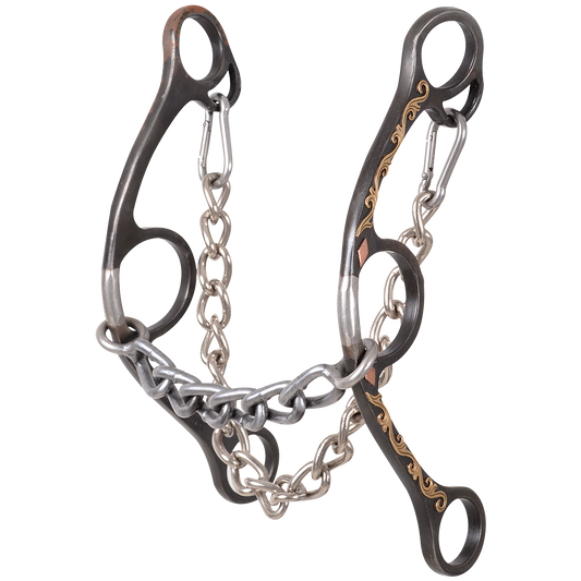 Sale Sherry Cervi Barrel Bit Diamond II Gag Long Shank - Browned Iron