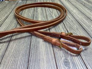 Berlin Leather Split Reins with Buckle Ends