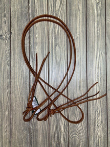 Berlin 5/8" Leather Roping Reins with Rattlesnake Ends