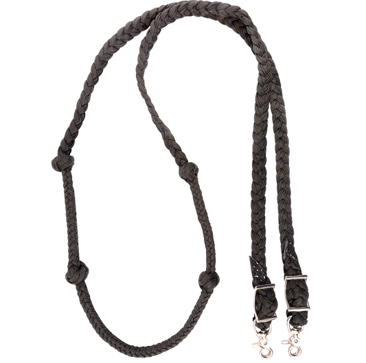 Martin Braided Nylon Barrel Reins with Knots - 1"