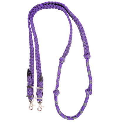 Martin Braided Nylon Barrel Reins with Knots - 1"