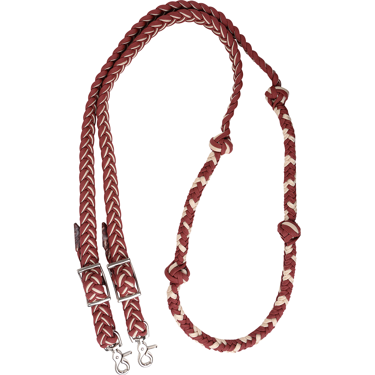 Martin Braided Nylon Barrel Reins with Knots - 1"