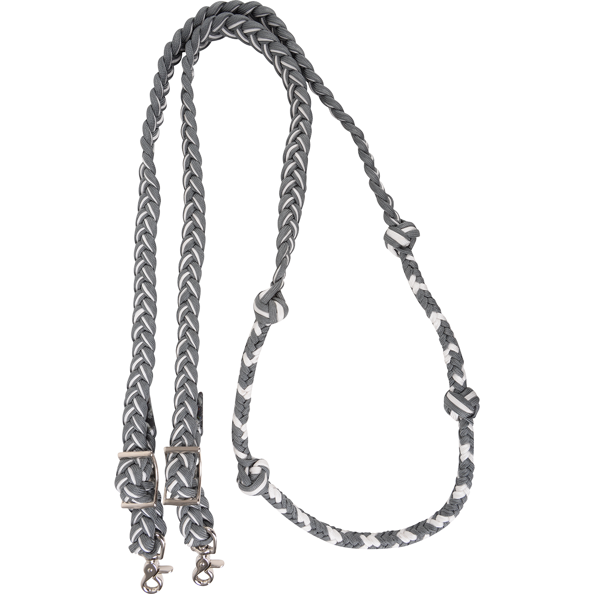 Martin Braided Nylon Barrel Reins with Knots - 1"