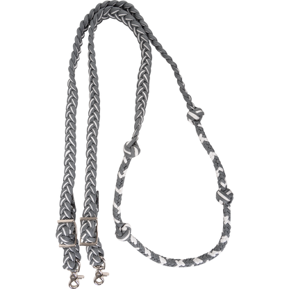 Martin Braided Nylon Barrel Reins with Knots - 1"