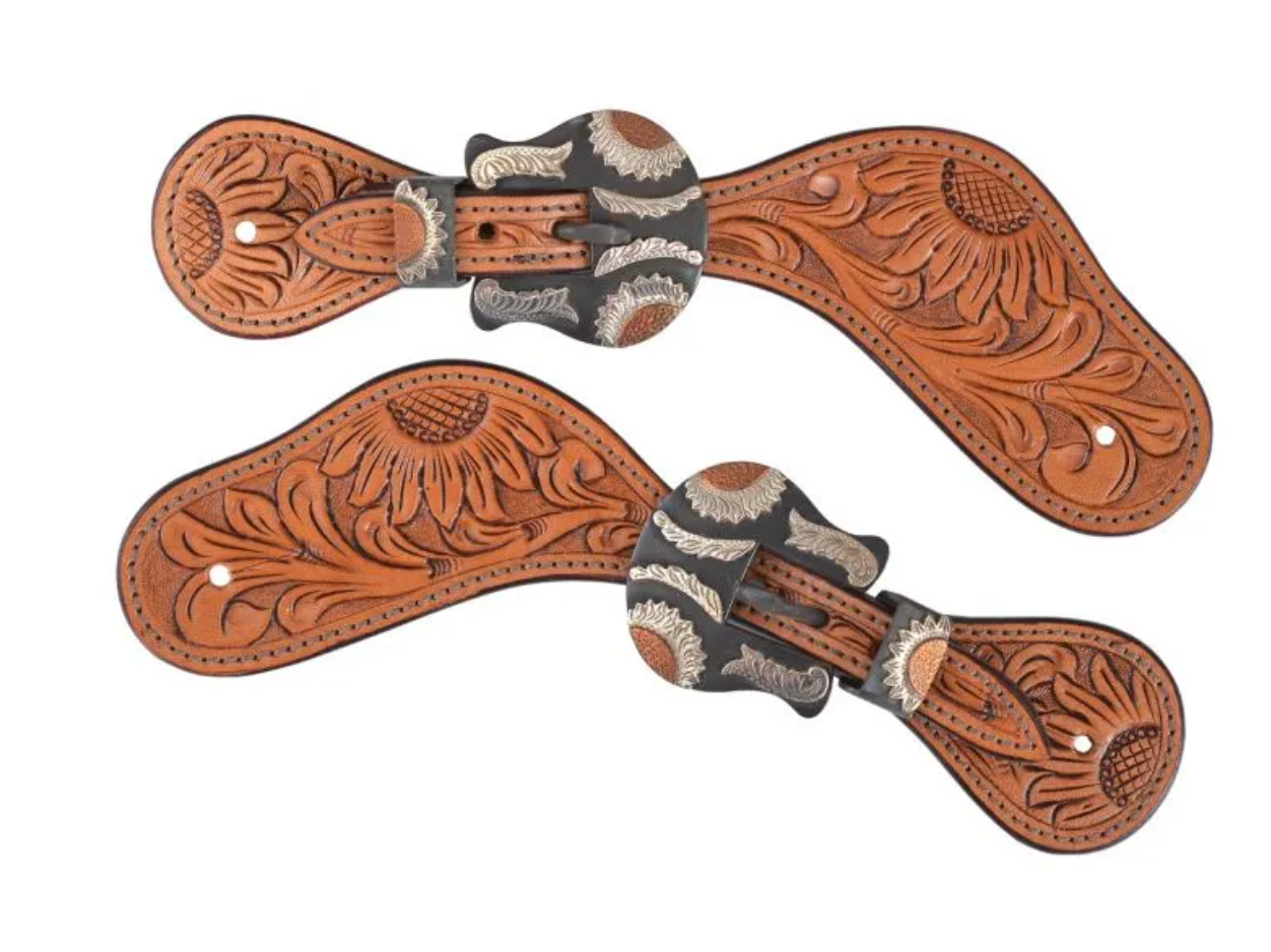 Circle Y Copper Sunflower Ladies Spur Strap