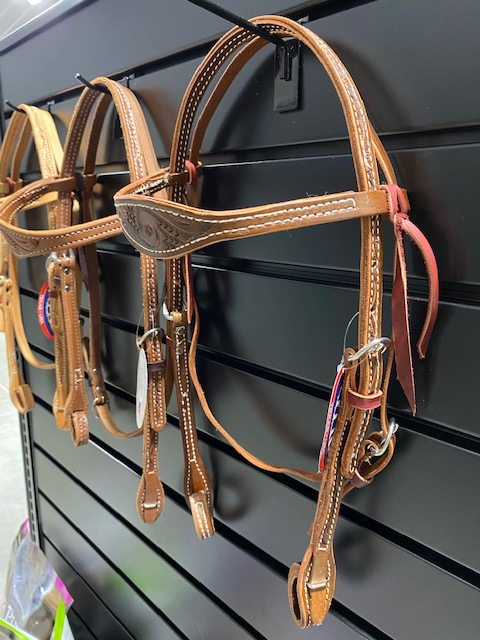 HR Doubled & Stitched Scalloped Browband Headstall with Quick Change Ends