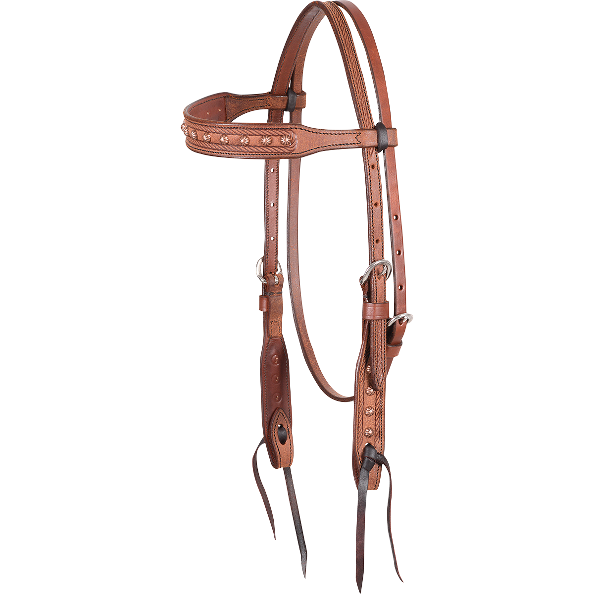 Martin Roughout Headstall with Rope Border