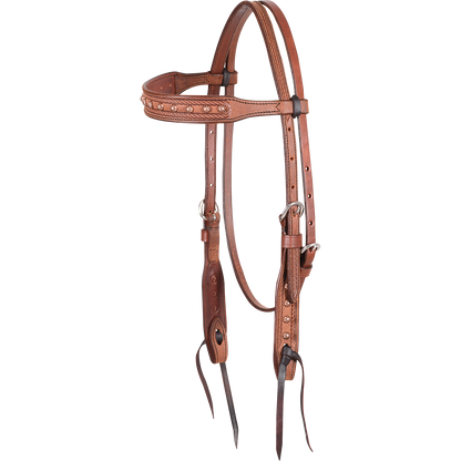 Martin Roughout Headstall with Rope Border