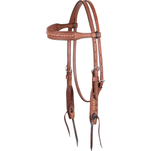 Martin Roughout Headstall with Rope Border