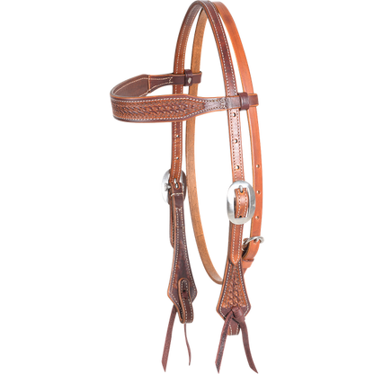 Martin Weathered Antiqued Mini Basket Headstall