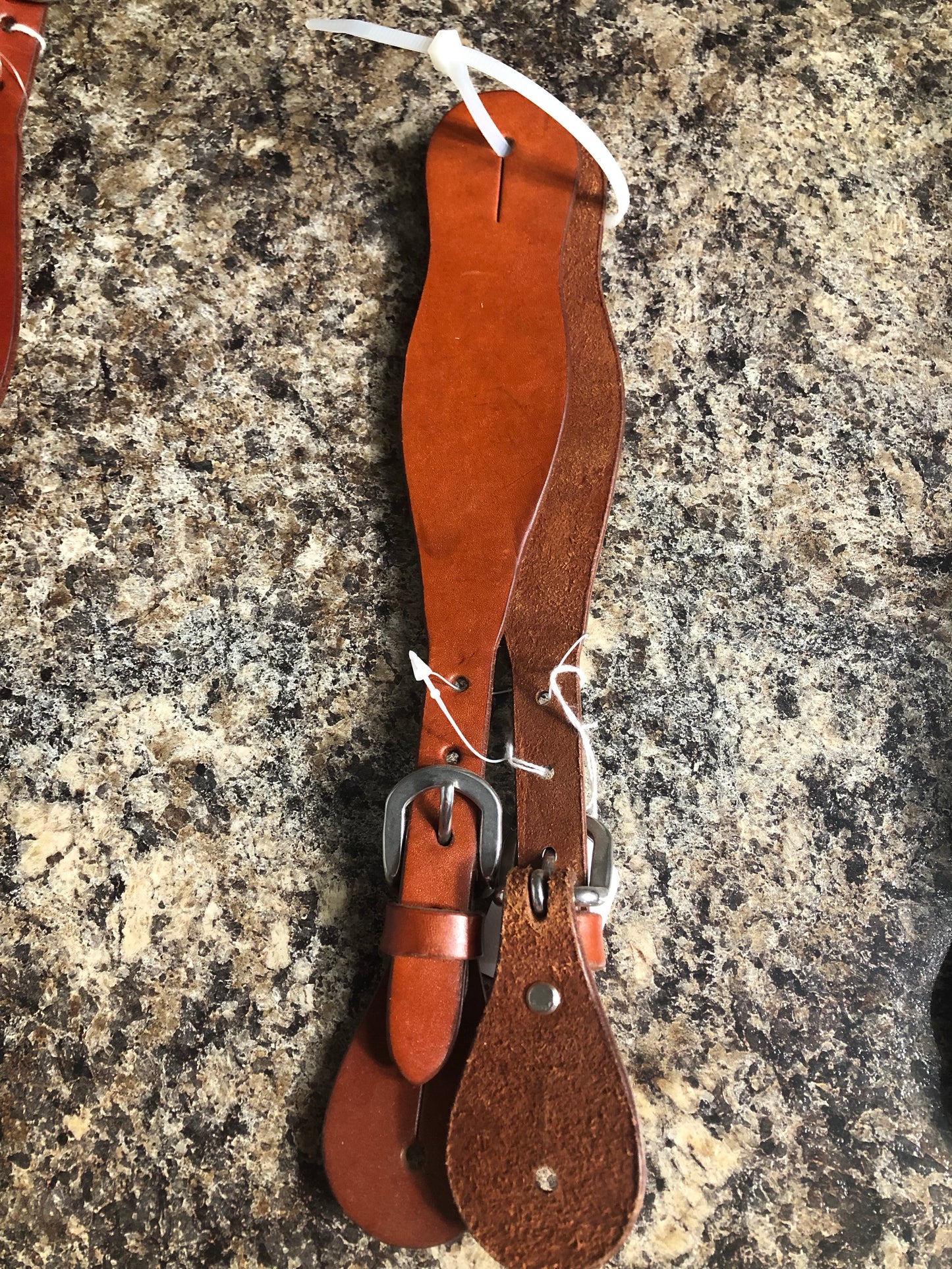 Adult Spur Straps - Straight Plain Leather