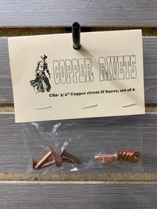 Copper Rivets - Pack of 6