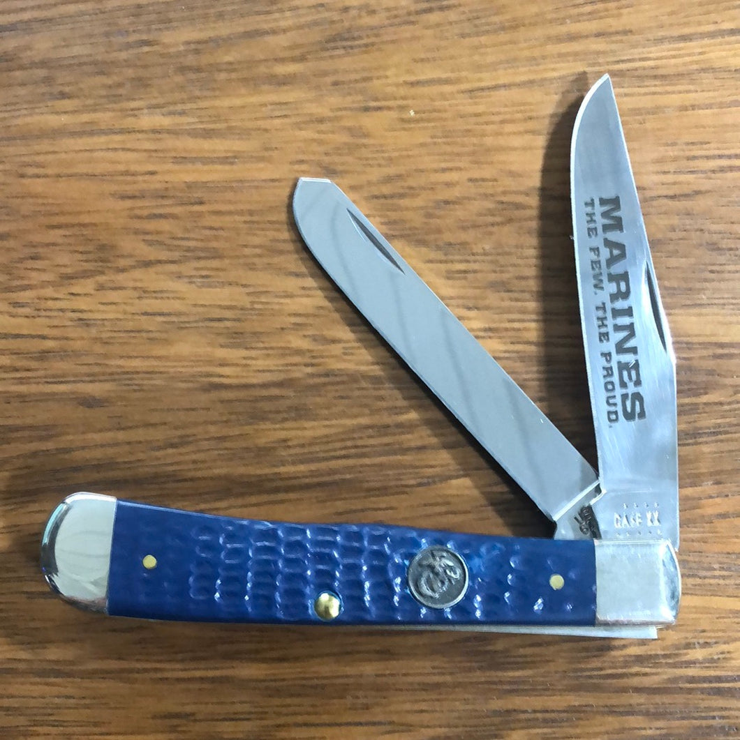 Case USMC Navy Blue Synthetic Trapper Knife