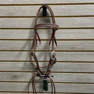 Berlin Browband Headstall with Rattlesnake Ends - Silver Buckle