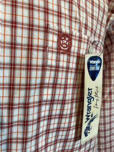 Wrangler Men's George Strait Red Plaid Western Shirt
