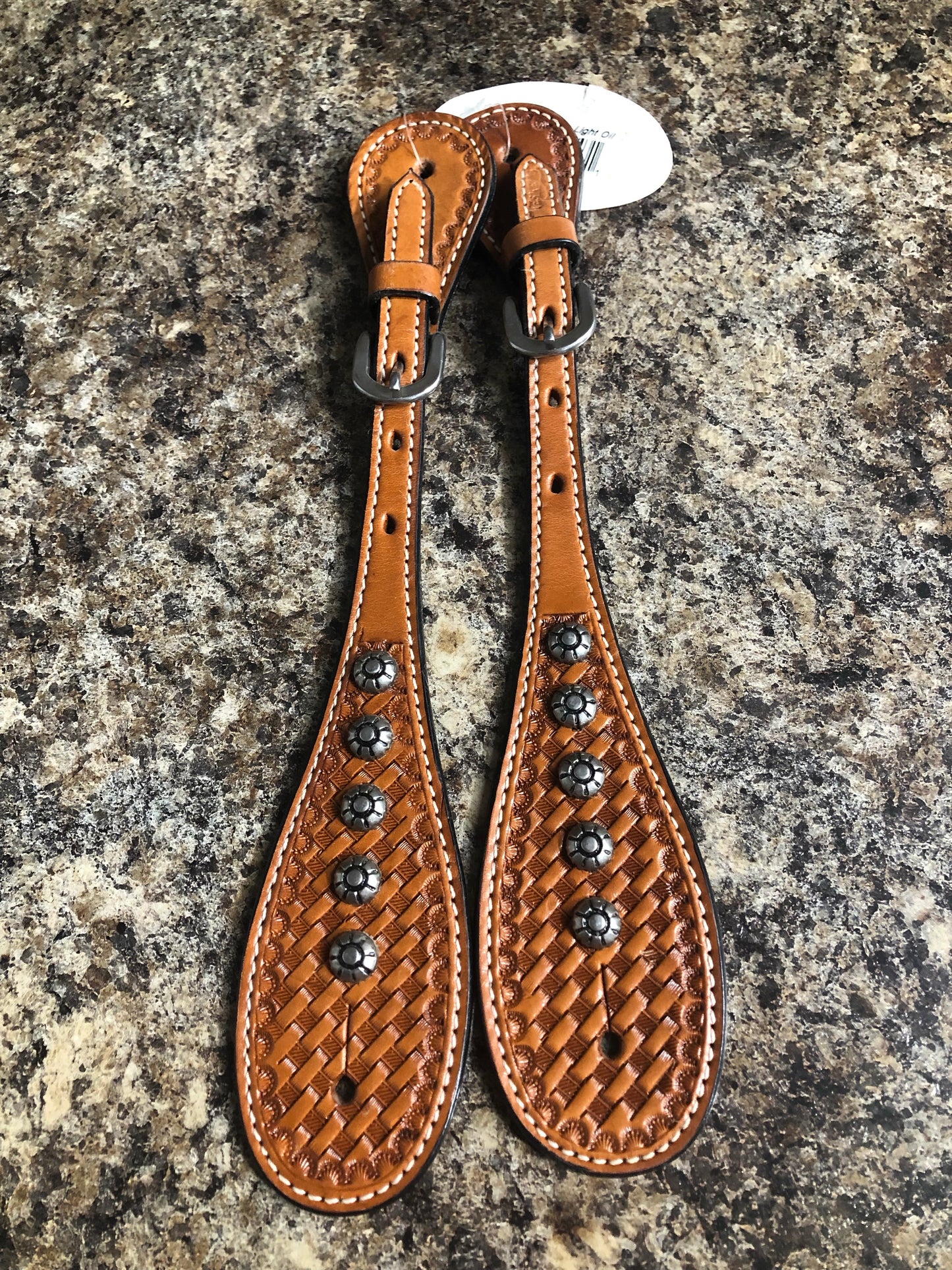 Adult Spur Straps - Large Flower Dots