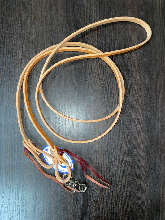 CST Harness Leather Roping Reins - Pineapple Knot Ends