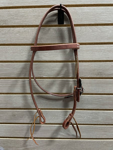 Cowperson Tack Browband Headstall - "Grandpa" Buckle