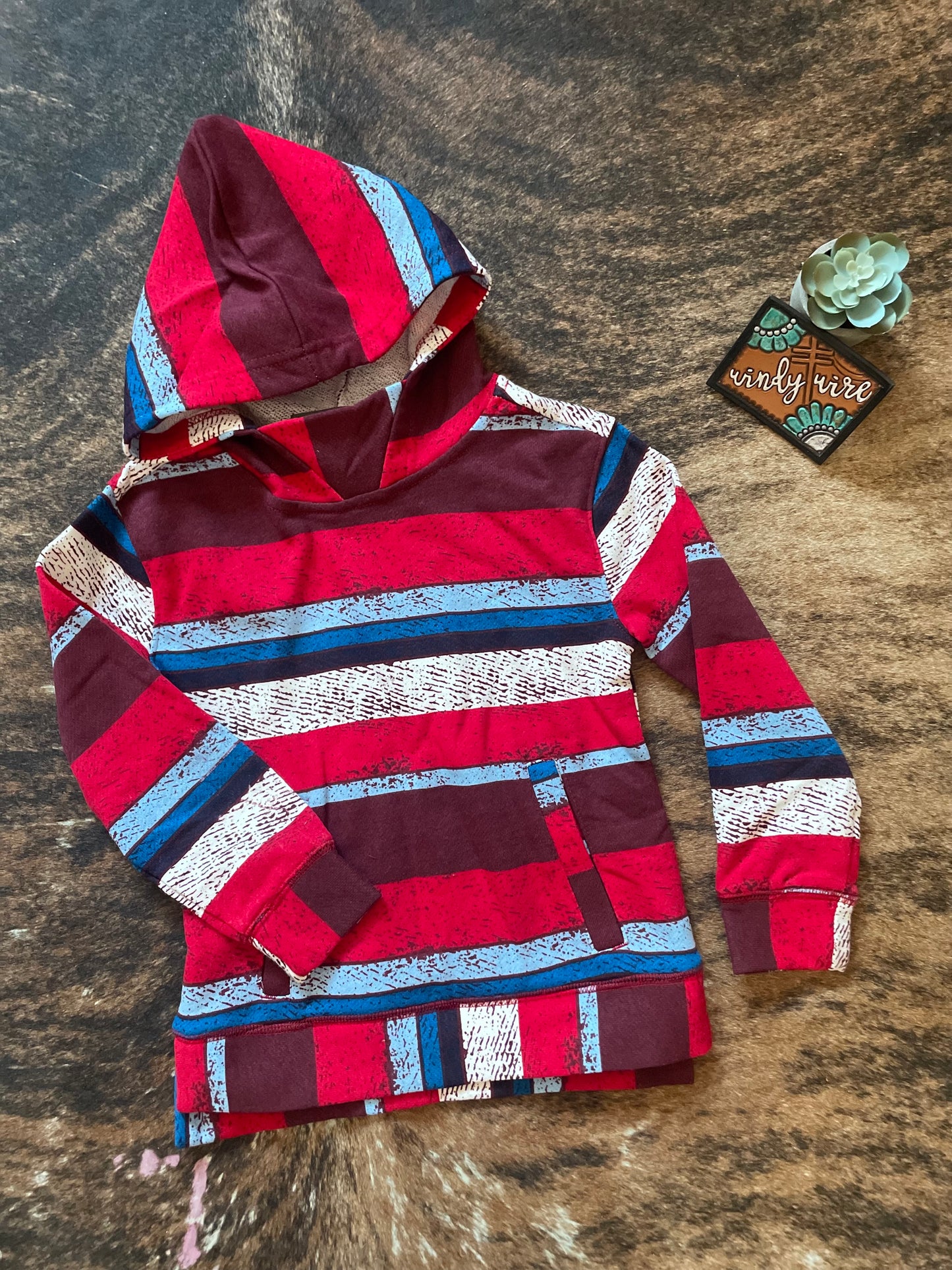 Cruel Girl's Red Striped Hoodie