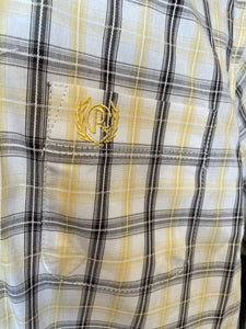 Panhandle Boy's Yellow & Black Plaid Western Shirt