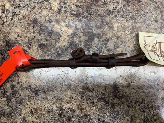 Jerry Beagley Leather Bit Hobble with Button Knot