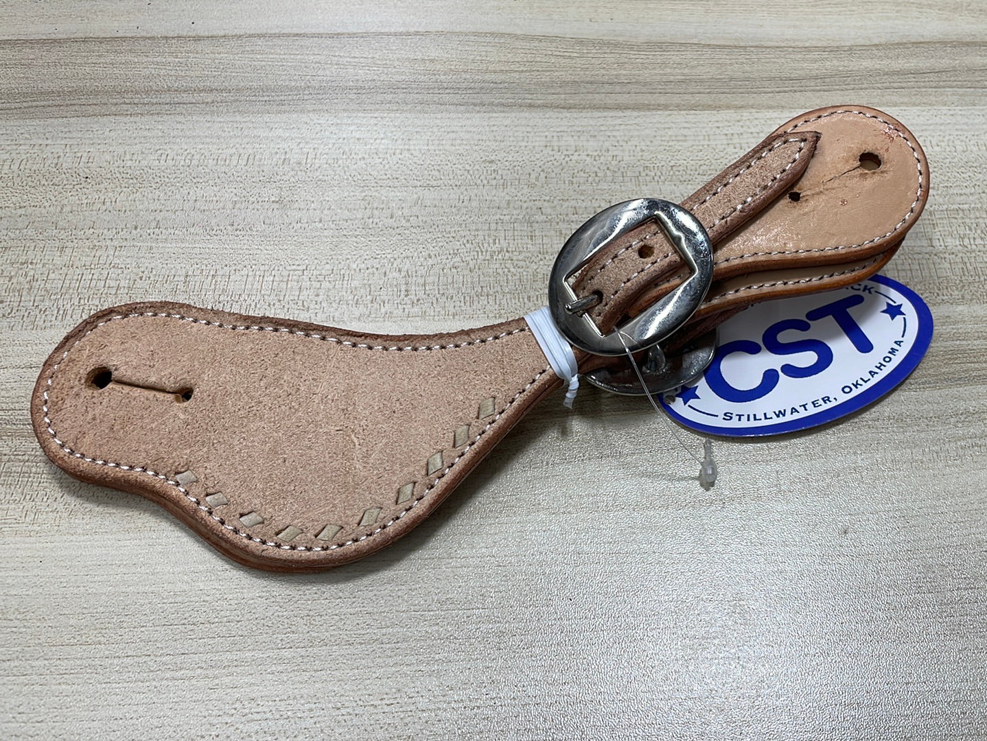 CST Roughout Spur Straps with Buckstitch