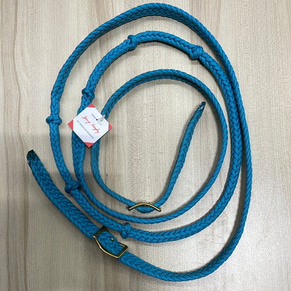 Jerry Beagley Round Braid Knotted Barrel Reins