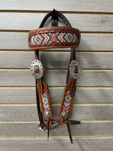 Load image into Gallery viewer, Rafter S. &quot;Red Diamond&quot; Browband Headstall
