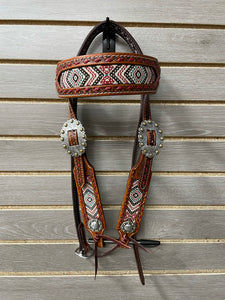 Rafter S. "Red Diamond" Browband Headstall