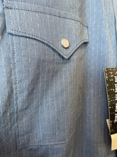 Load image into Gallery viewer, Panhandle Men&#39;s Oversize Rough Stock Blue Western Shirt
