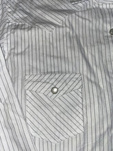 Load image into Gallery viewer, Panhandle Women&#39;s Rough Stock White &amp; Gray Pinstripe Western Shirt
