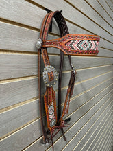 Load image into Gallery viewer, Rafter S. &quot;Red Diamond&quot; Browband Headstall
