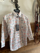Load image into Gallery viewer, Pahandle Boy&#39;s Aztec Print Western Shirt

