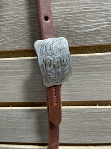 Cowperson Tack One Ear Headstall - "Dad" Buckle