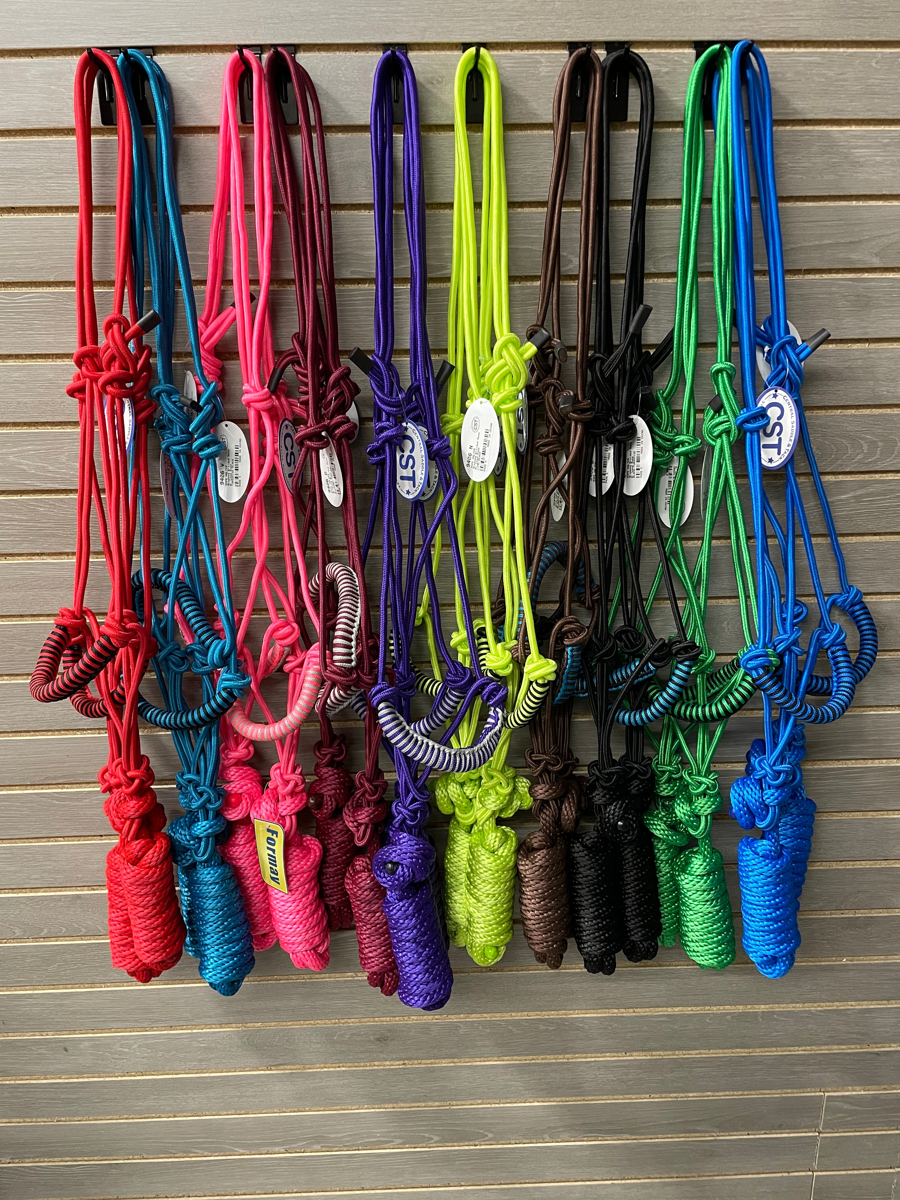 Forehead Rope CST Braided Wrapped Nose Rope Halter & Lead โ Leanin' Pole Arena