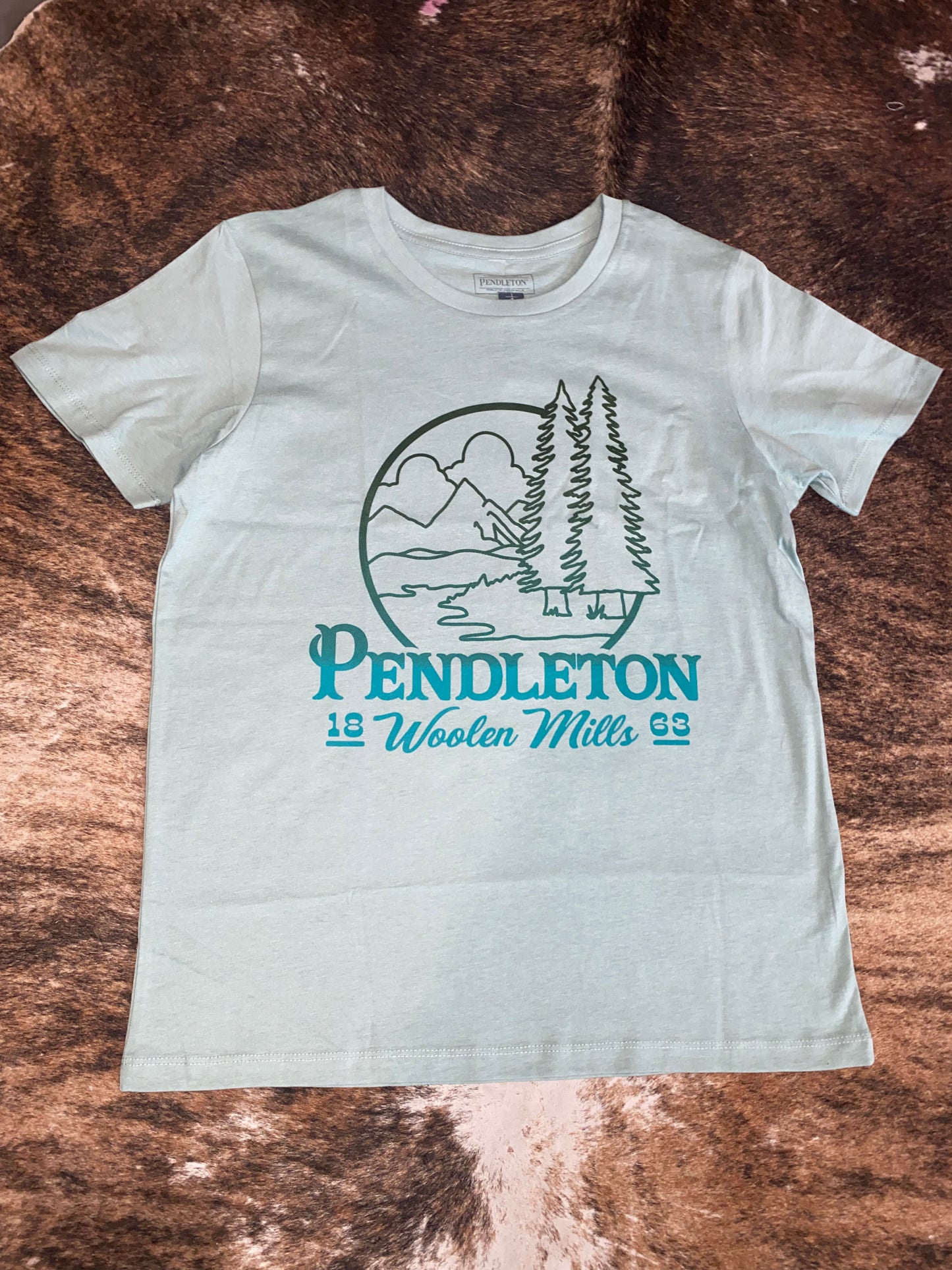 Pendleton Women's Blue/Green Nature Scene T-Shirt