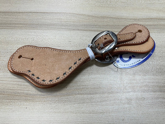 CST Roughout Spur Straps with Buckstitch