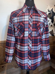 Wrangler Men's Sport Flannel Western Shirt