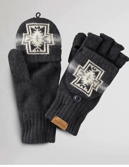 Pendleton Knit Convertible Fingerless Mittens