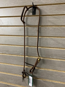 Berlin Dark Oiled Rolled One Ear Headstall with Tie Ends