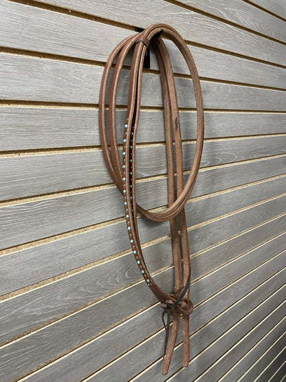 Dutton Dotted Split Reins - 5/8" (Tie Ends)