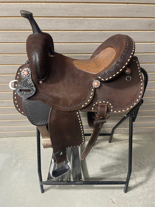 Double J Pozzi Pro Racer 13.5" Barrel Saddle - Standard Tree