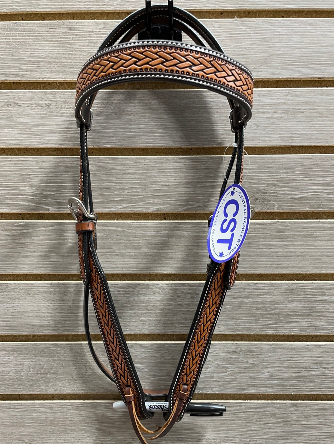 CST Browband Headstall - Weave Stamped