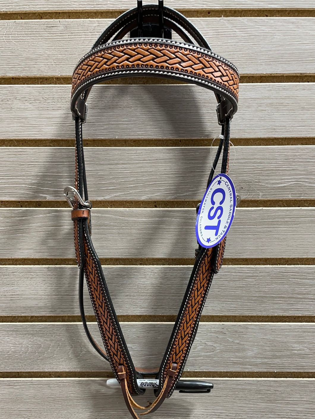 CST Browband Headstall - Weave Stamped