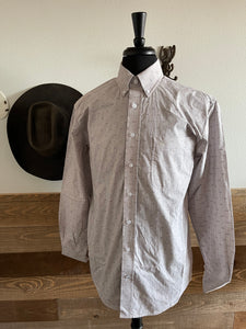 Panhandle Men's Rough Stock Brown Western Shirt