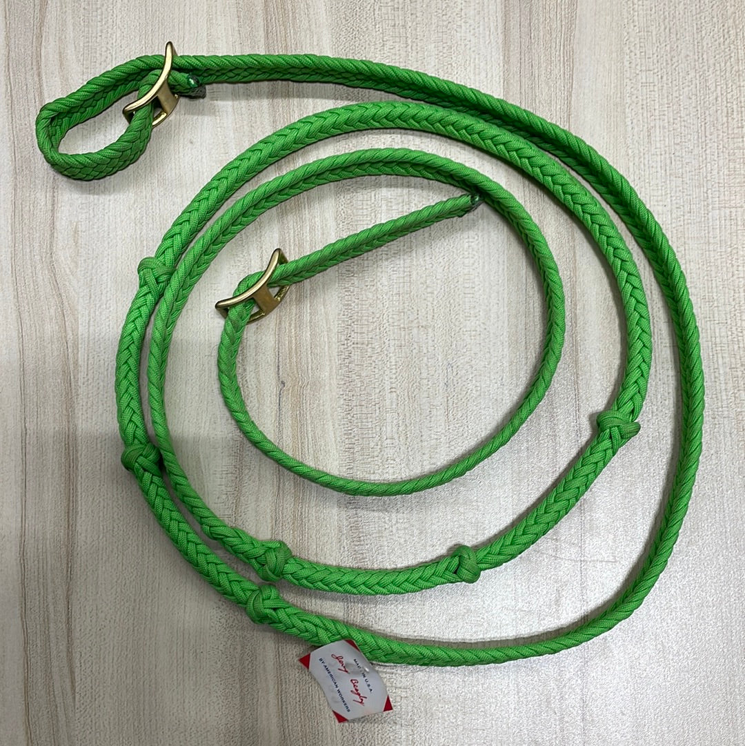 Jerry Beagley Round Braid Knotted Barrel Reins