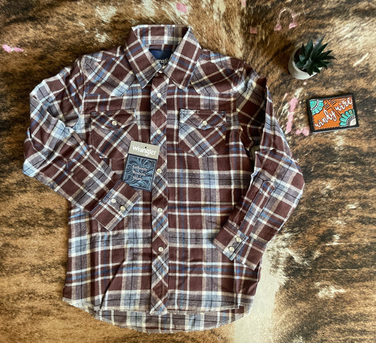 Wrangler Boy's Assorted Flannel Western Shirts