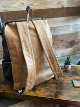 Load image into Gallery viewer, TWH Buck &#39;Em Blu Leather Backpack
