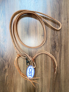 CST Harness Leather Roping Reins - Pineapple Knot Ends