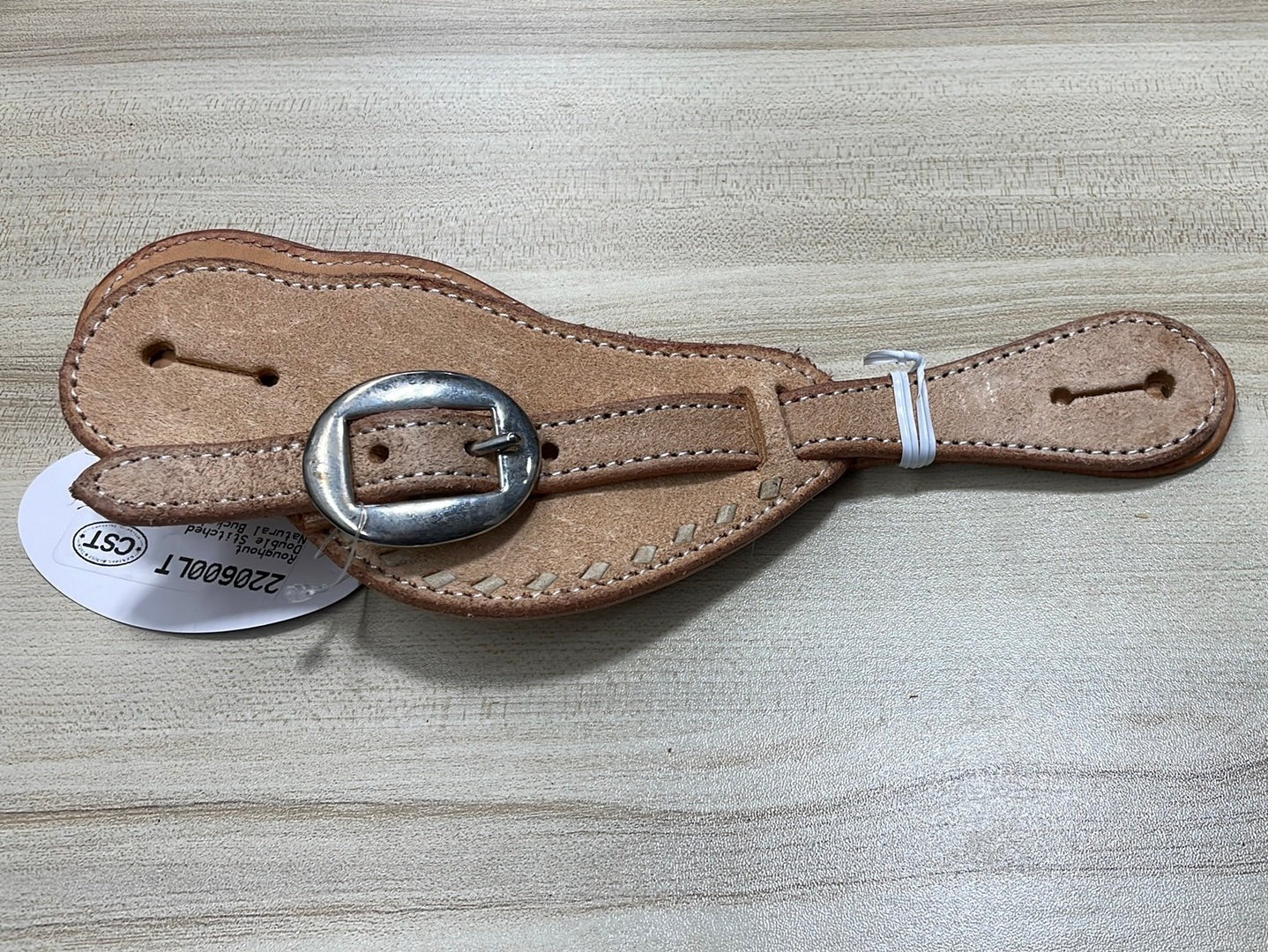 CST Roughout Wide Cowboy Spur Straps with Buckstitch